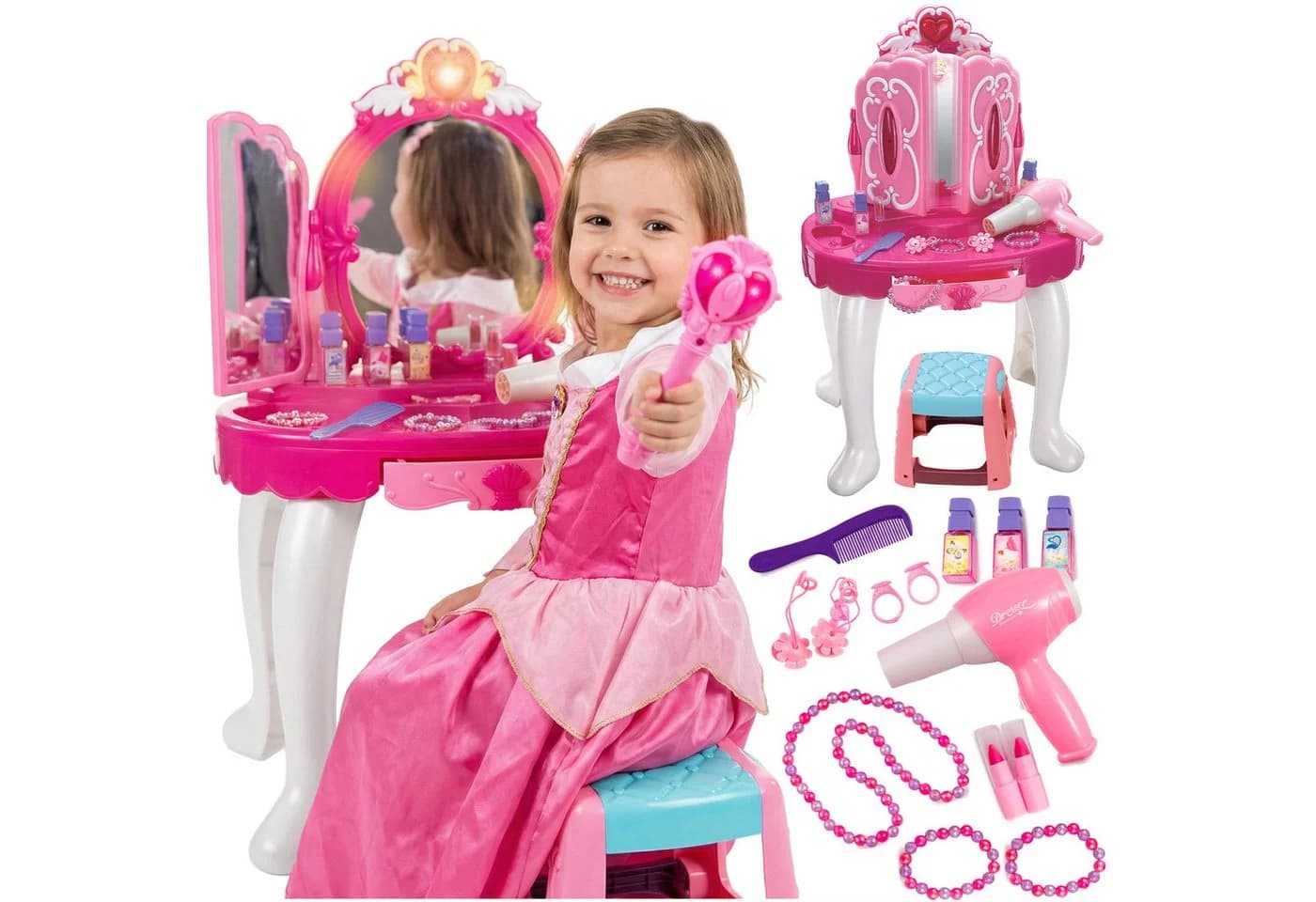 kinderplay Schminktisch Rosa Interaktiv mit Licht & MP3 - Bild 2