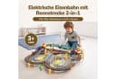 kinderplay Spielzeug-Zug Elektrische Eisenbahn mit Rennbahn – 2-in-1 Set Bild 1