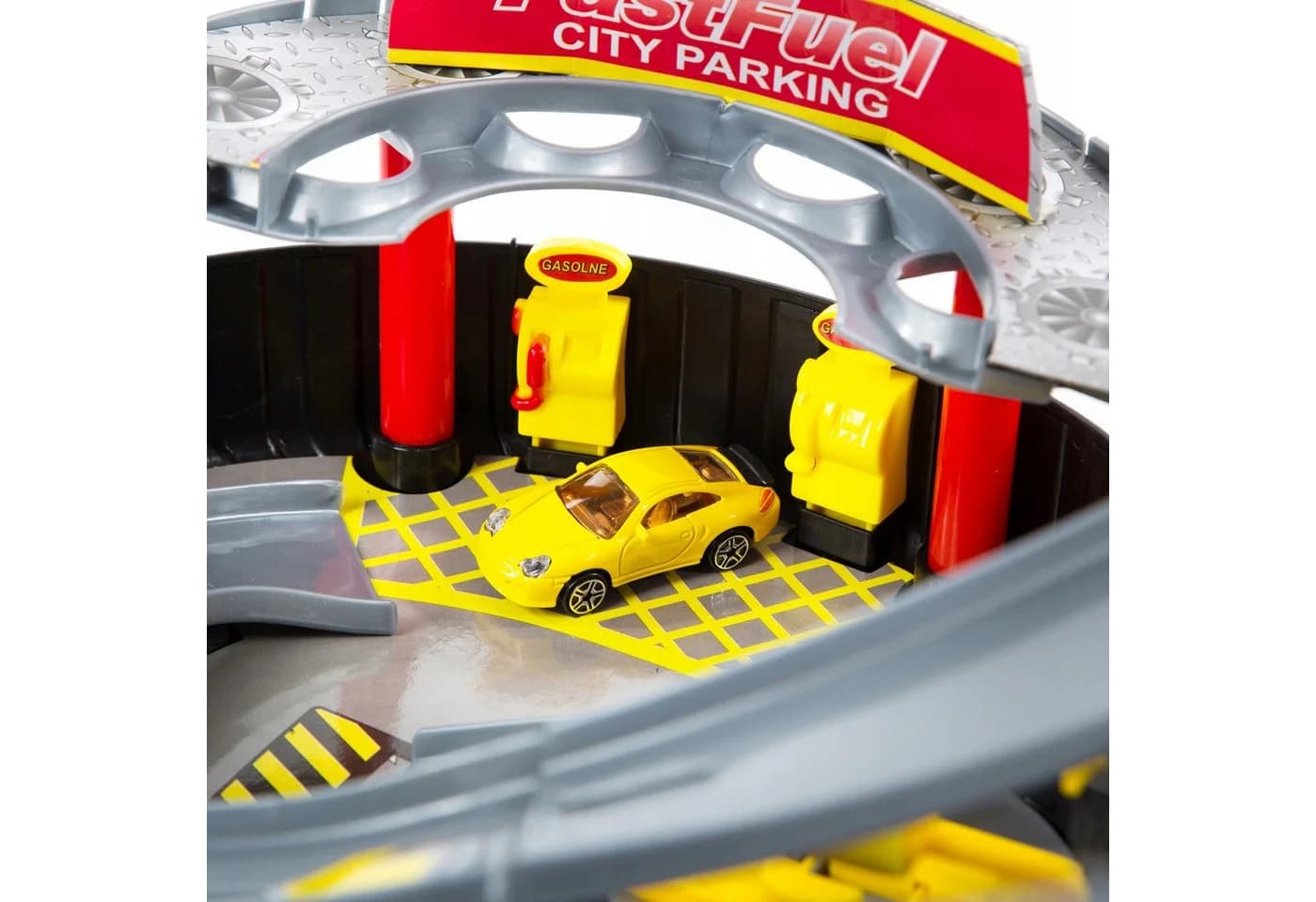 kinderplay Spiel-Parkgarage Parkgarage Spielset – Autos & Helikopter – Kinder 3+ – Klappbar - Bild 5