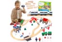 Green Series Spielzeugeisenbahn-Set 80 Teile Elektrischer Zug Holz Bild 1