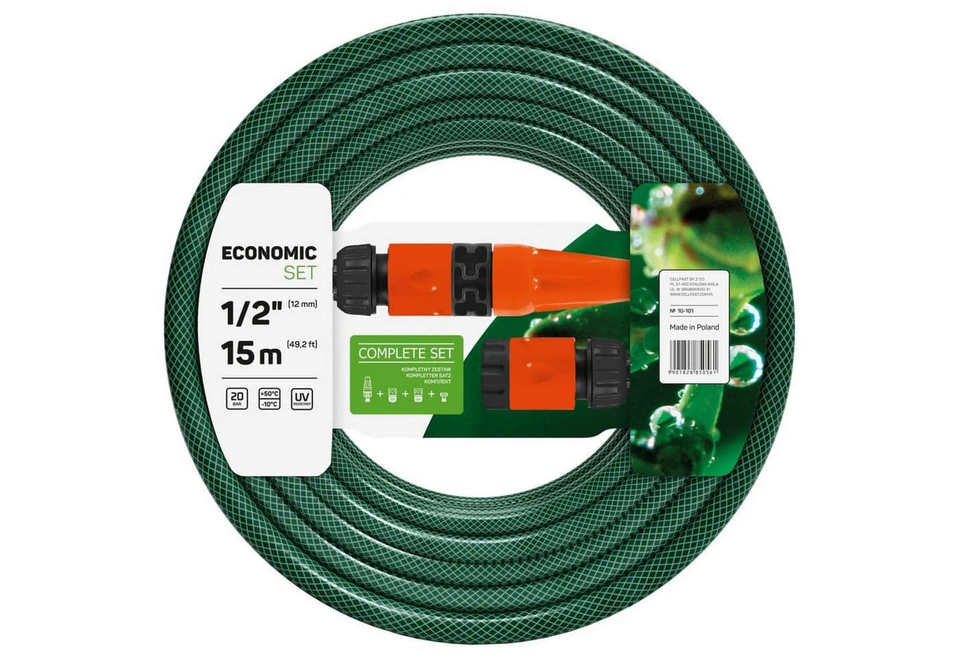 Cellfast Gartenschlauch 15m Economic mit Sprinkler - Bild 2