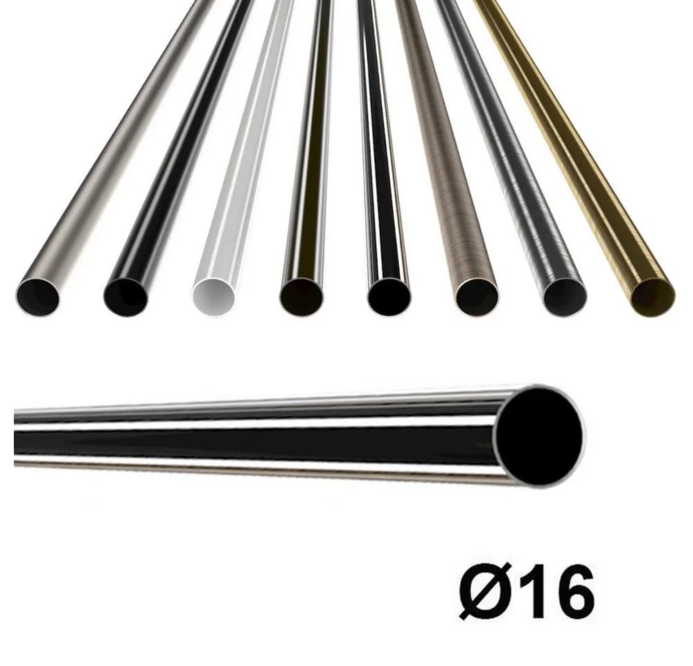 MDEKOR Gardinenstange Edelstahl 120 cm Silber - Bild 2