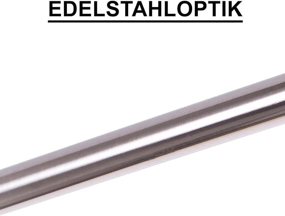 MDEKOR Gardinenstange Edelstahl 120 cm Silber - Bild 4