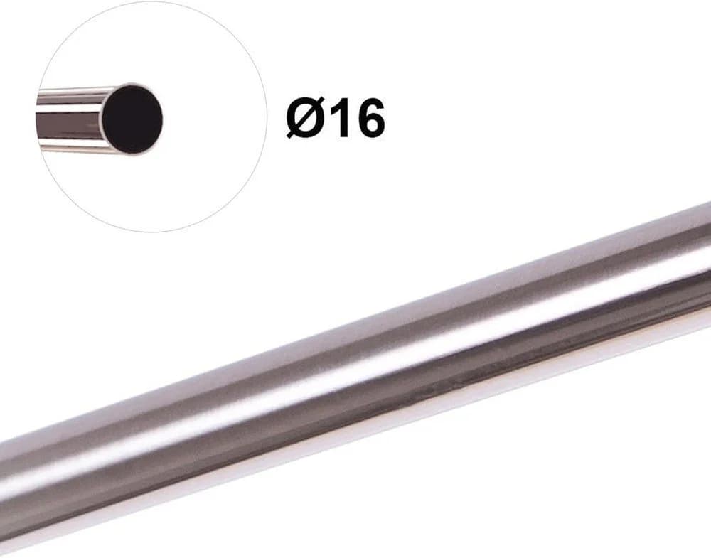 MDEKOR Gardinenstange Edelstahl 120 cm Silber - Bild 5