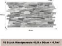 MDEKOR 3D Wandpaneel PVC Wandverkleidung Grau 10-tlg. Bild 1
