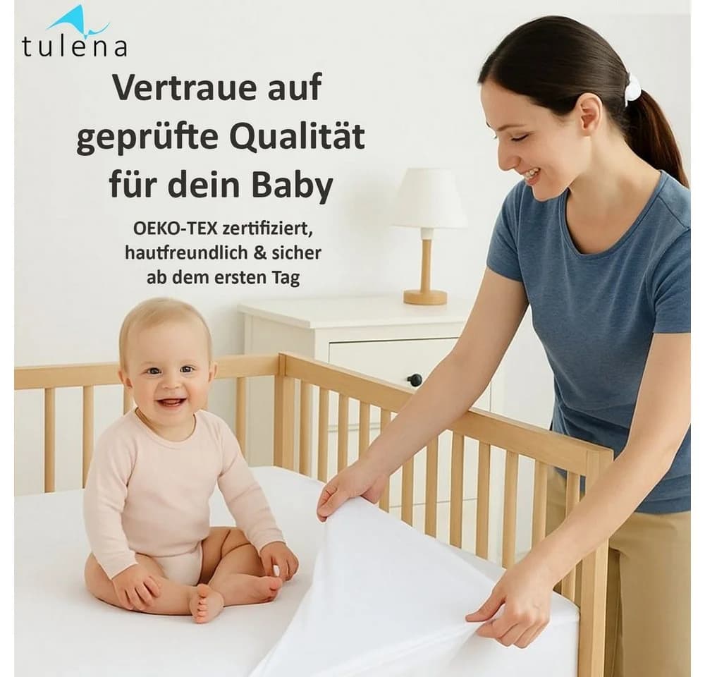 TULENA Matratzenschoner Wasserdicht 60x120 Frottee - Bild 5