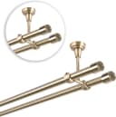 MDEKOR Gardinenstange 2-läufig Antik Gold 120cm Bild 3