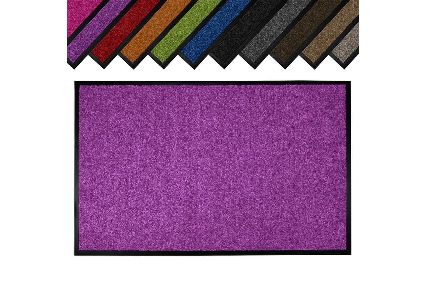 MDEKOR Fußmatte Wash Clean Violett Rutschhemmend Maschinenwaschbar - Bild 2