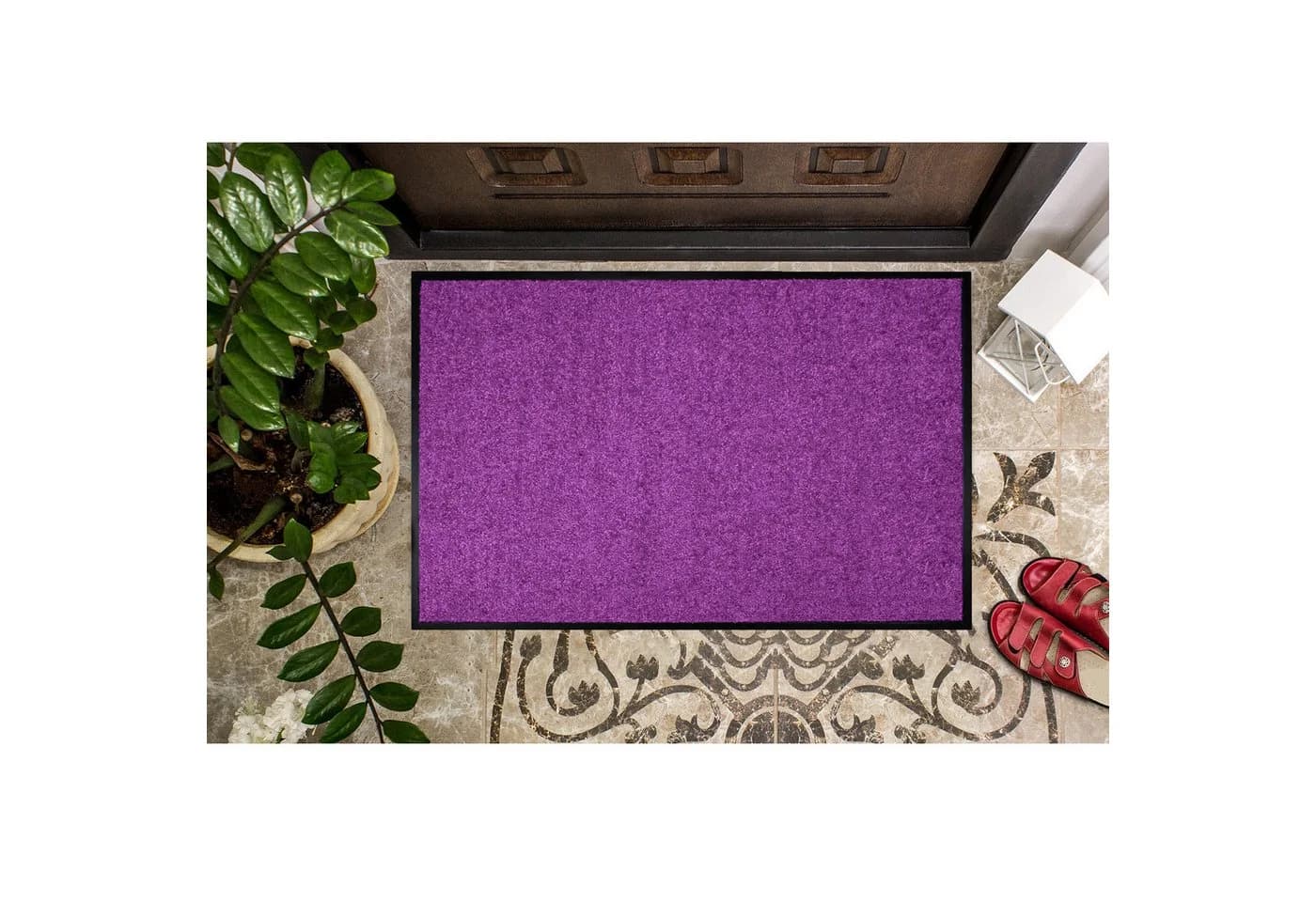 MDEKOR Fußmatte Wash Clean Violett Rutschhemmend Maschinenwaschbar - Bild 4