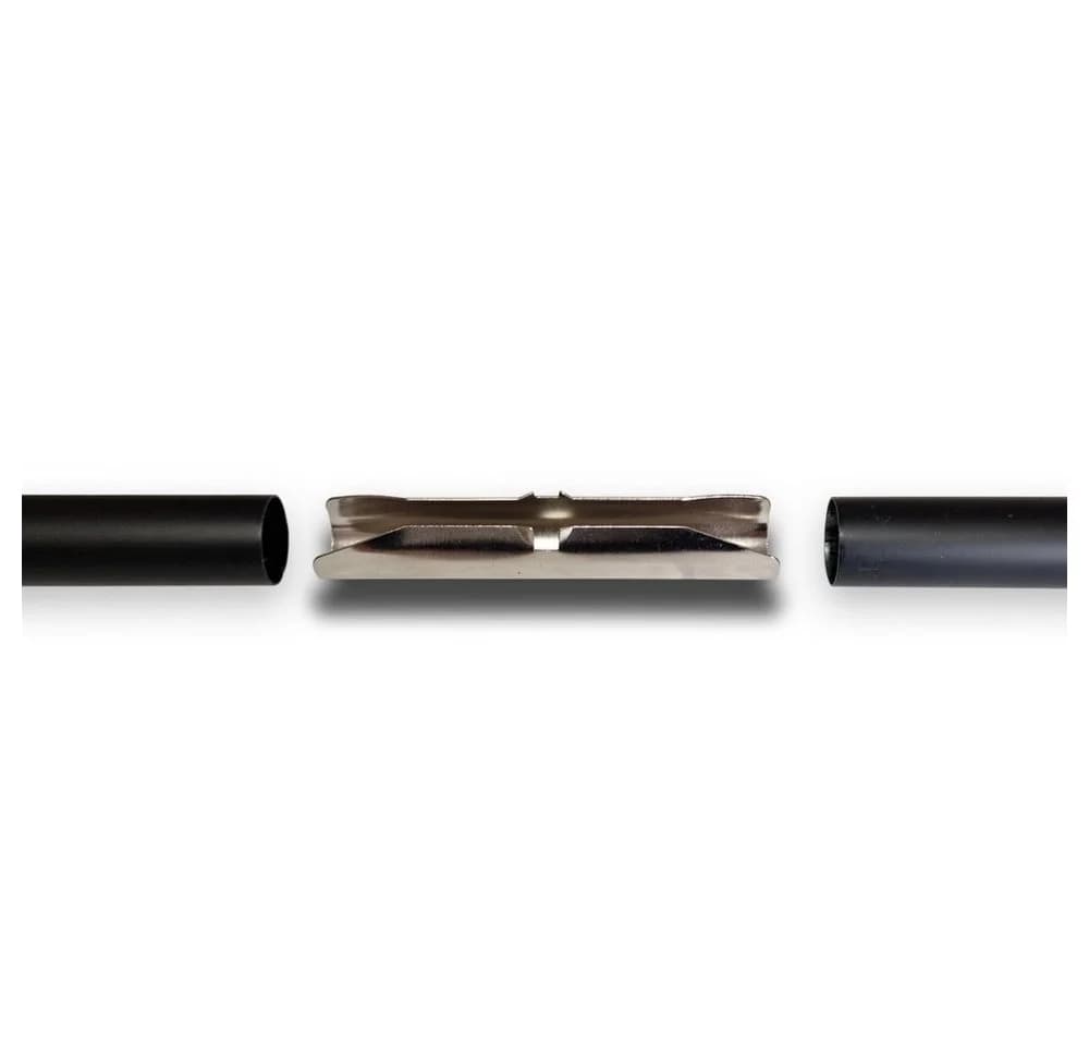 MDEKOR Verbinder für Gardinenstangen 16 mm Ø Metall 10 cm