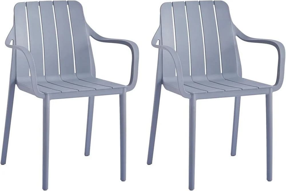 VORTIVO Gartenstuhl stapelbar grau – wetterfest, bis 200 kg - Bild 2