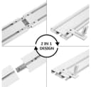 MDEKOR Gardinenstange 2-in-1 Deckenschiene Aluminium 150 cm Bild 5