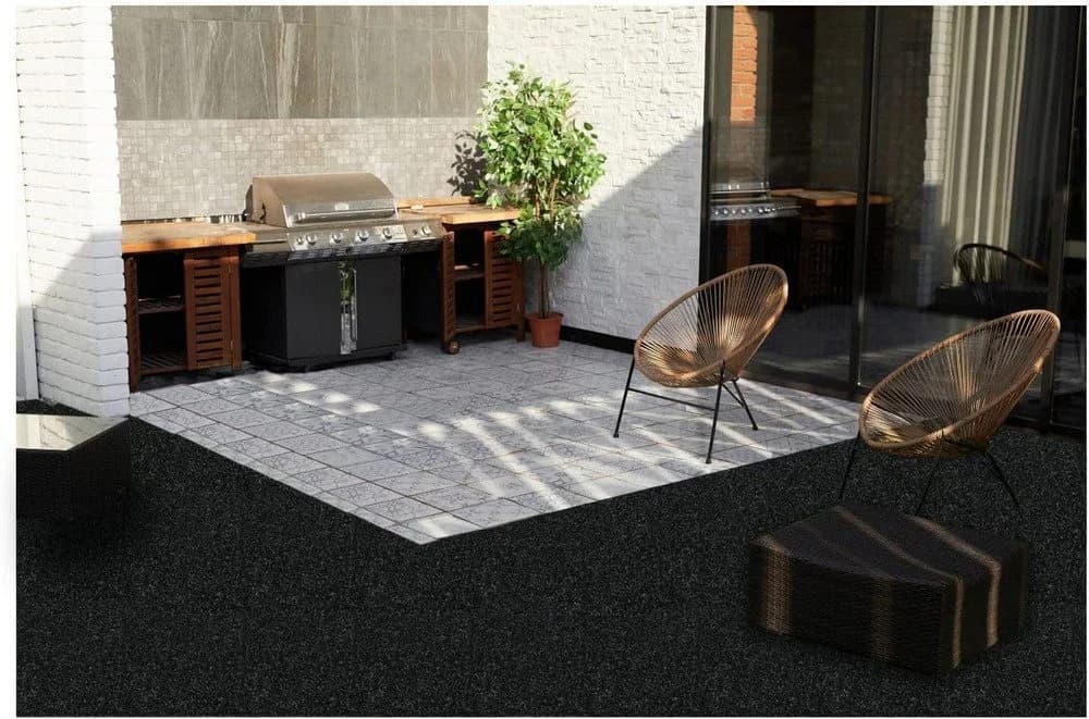 MDEKOR Kunstrasen Rasenteppich Anthrazit 50x100cm