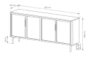 Compleo Kommode MARBELA Modern mit LED-Beleuchtung und Glasfront Bild 3