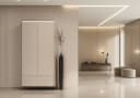 Compleo Kleiderschrank 2 Türen Beige Modern mit LED Bild 1