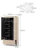 Compleo Kleiderschrank 2 Türen Beige Modern mit LED Bild 4
