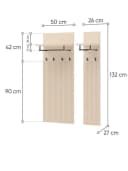 Compleo Kleiderständer FLORE Beige mit Regal und LED Bild 3