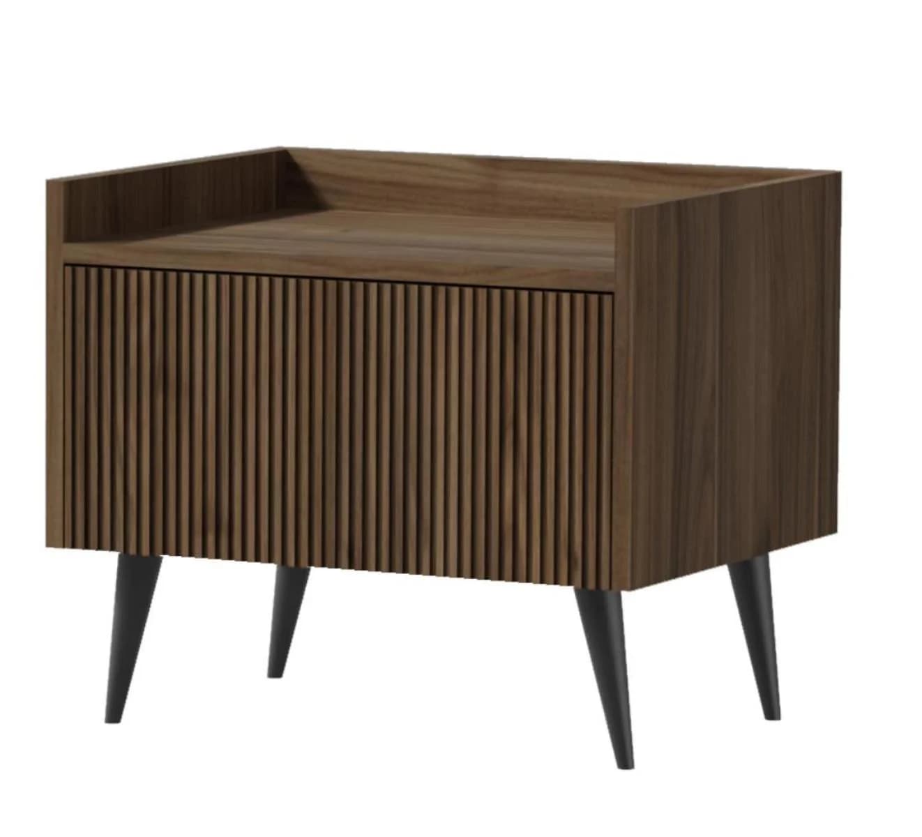 Compleo Nachttisch MODE Braun Schwarz mit Schublade Push-to-open - Bild 2