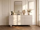 Compleo Kommode Sideboard elegant Japandi beige runde Füße Bild 2