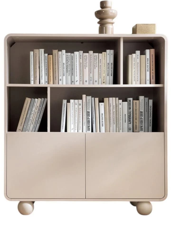 Compleo Bücherregal ALDOS Japandi Beige mit runden Füßen - Bild 2