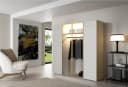 Compleo Kleiderschrank mit Glasfront und LED-Beleuchtung Beige Bild 1
