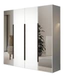 Compleo Kleiderschrank 4 Türen mit Spiegel Weiß Bild 2