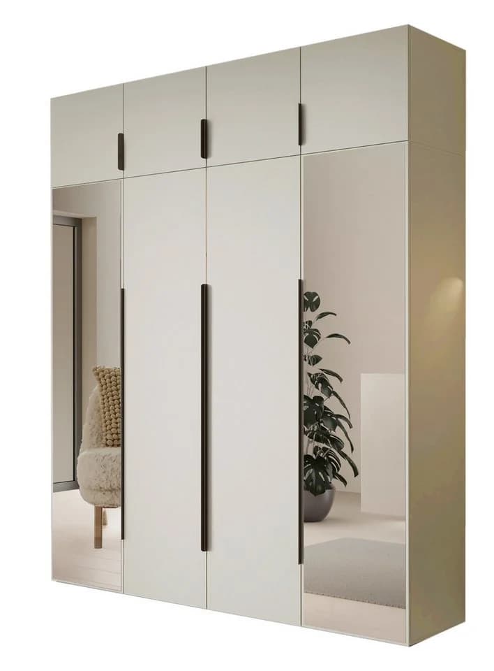 Compleo Kleiderschrank mit Aufsatz, Hochschrank, Spiegelschrank STELLS - Bild 2