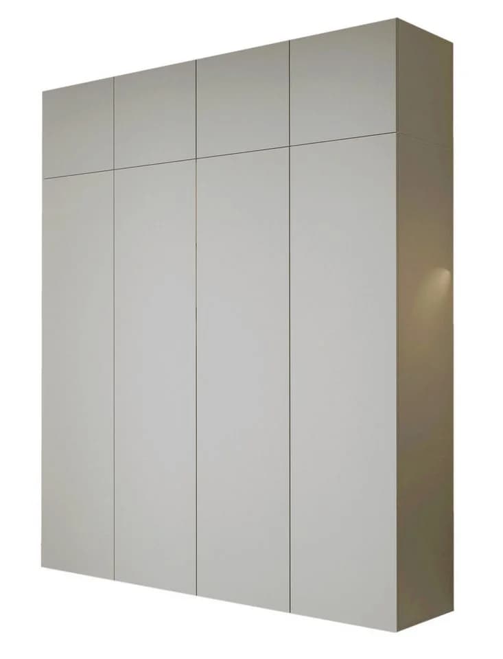 Compleo Kleiderschrank 4-türig mit Glasfront Push-to-Open - Bild 2