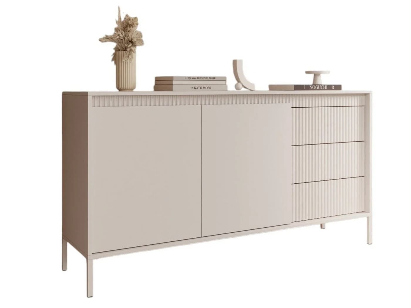 Compleo Kommode JULO Beige Zweitürig mit Schubkästen - Bild 2