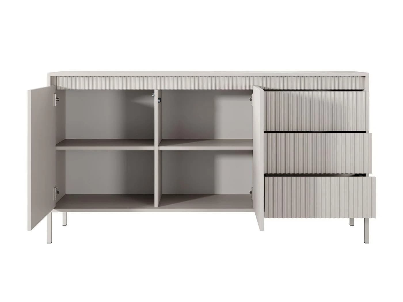 Compleo Kommode JULO Beige Zweitürig mit Schubkästen - Bild 4