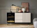 Compleo Kommode mit 3 Schubladen, 2 Türen, Elegant Design OMBIS Bild 1