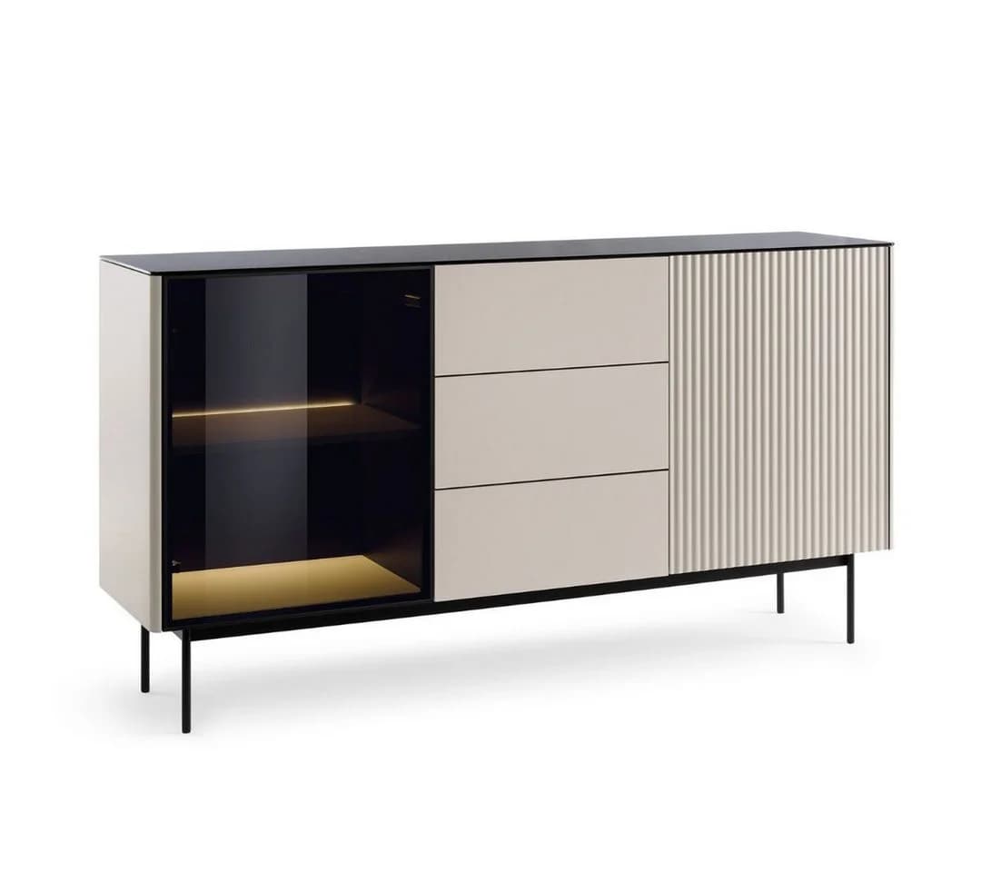 Compleo Kommode mit 3 Schubladen, 2 Türen, Elegant Design OMBIS - Bild 3