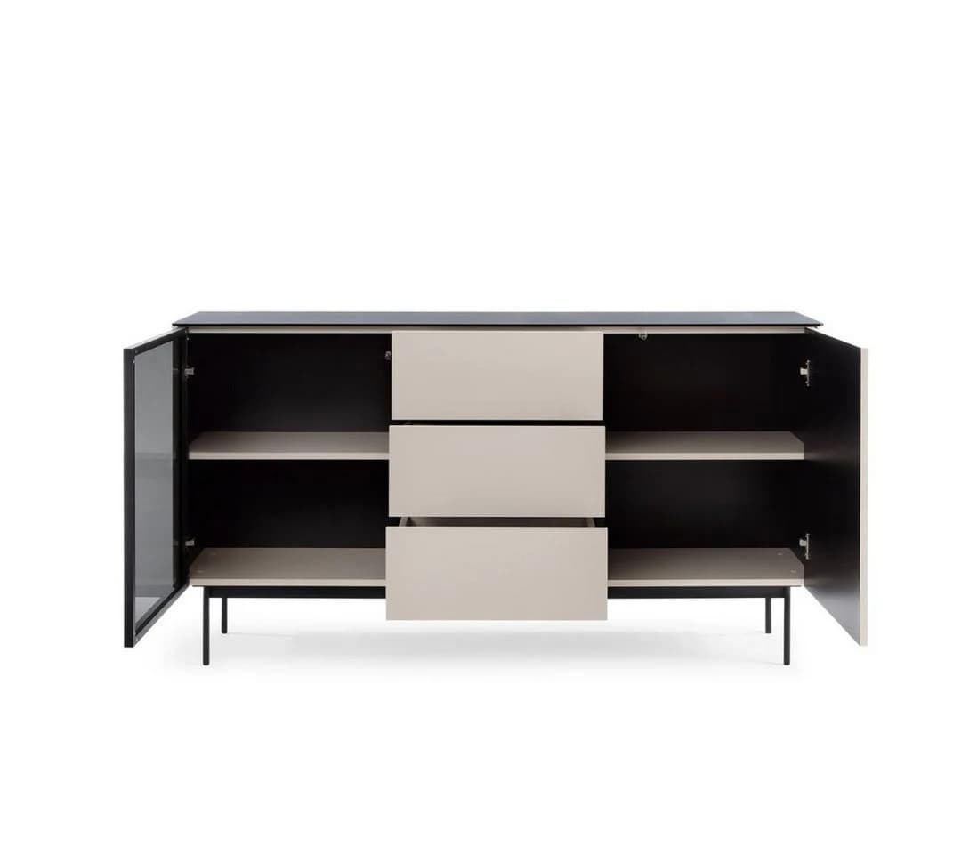 Compleo Kommode mit 3 Schubladen, 2 Türen, Elegant Design OMBIS - Bild 4