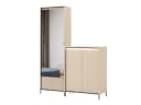 Compleo Garderoben-Set Kleiderschrank Beige mit Spiegel und Kommode FLORE Bild 2