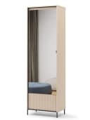 Compleo Garderoben-Set FLORE mit Spiegel Beige Modern Bild 5