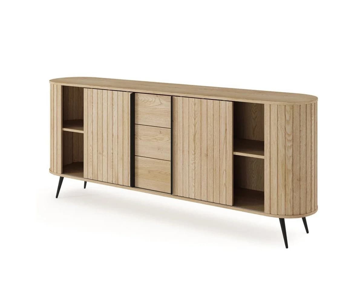 Compleo Kommode 196 cm breit, Möbelfarbe Eiche Cremona, Sideboard mit Schubladen - Bild 5