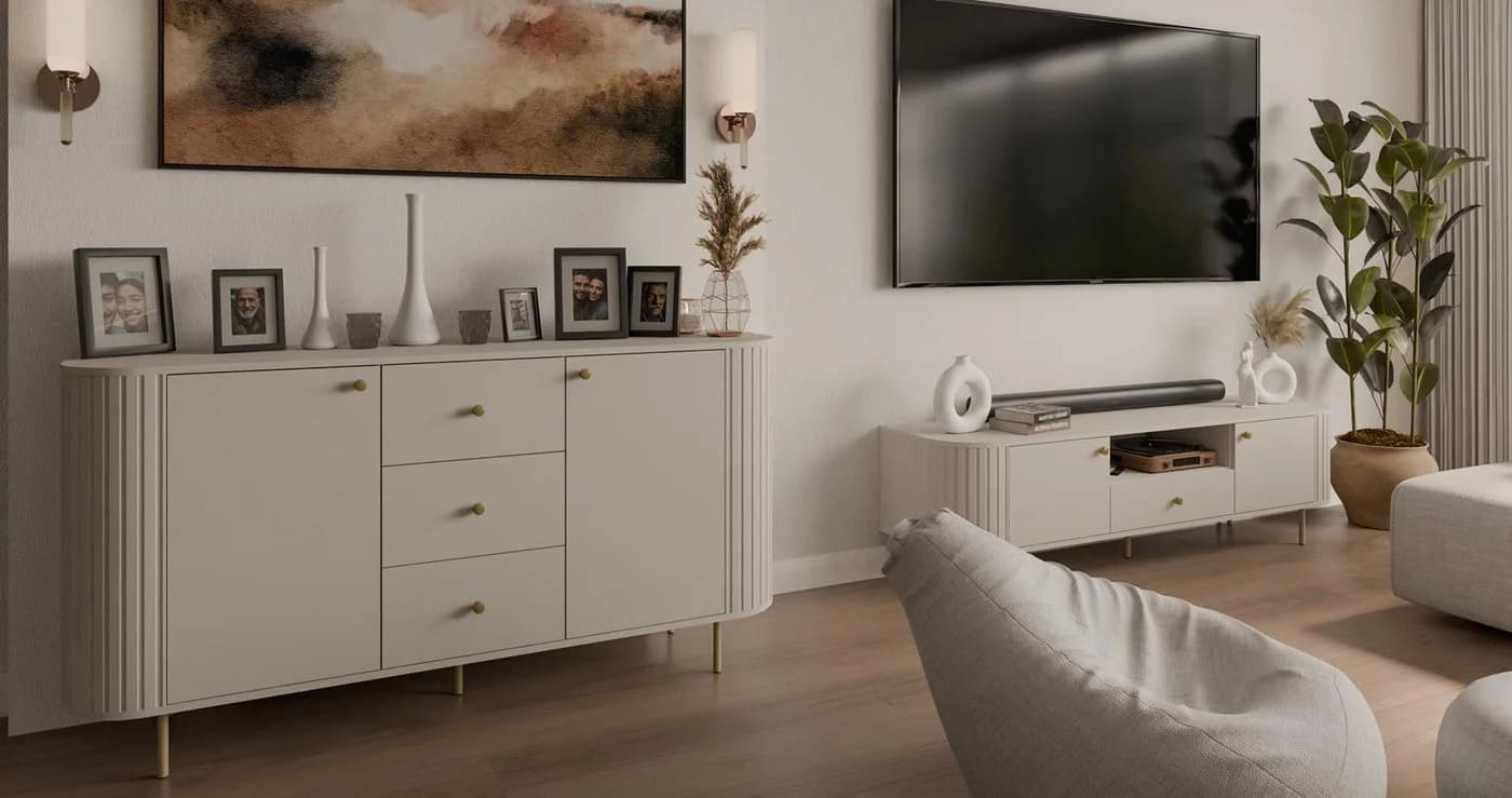 Compleo Standvitrine mit 2 Schubladen und 2 Türen - Bild 3