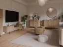 Compleo Couchtisch mit Regalen, OVI Eiche cremona oder Beige Bild 5