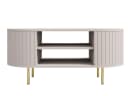 Compleo Couchtisch mit Regalen, OVI Eiche cremona oder Beige, Soft-Close-Mechanismus Bild 2