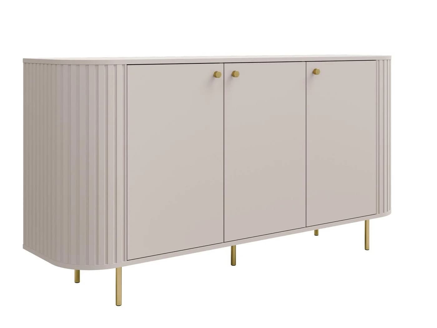 Compleo Kommode Japandi Beige mit 2 Schubladen und 2 Türen - Bild 2