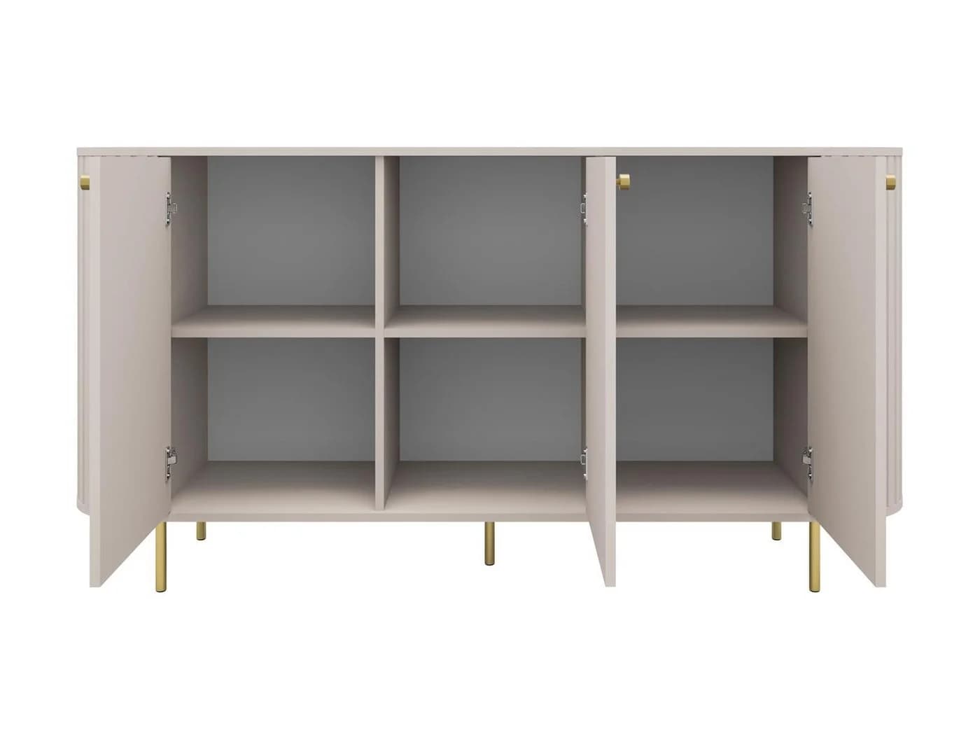 Compleo Kommode Japandi Beige mit 2 Schubladen und 2 Türen - Bild 4