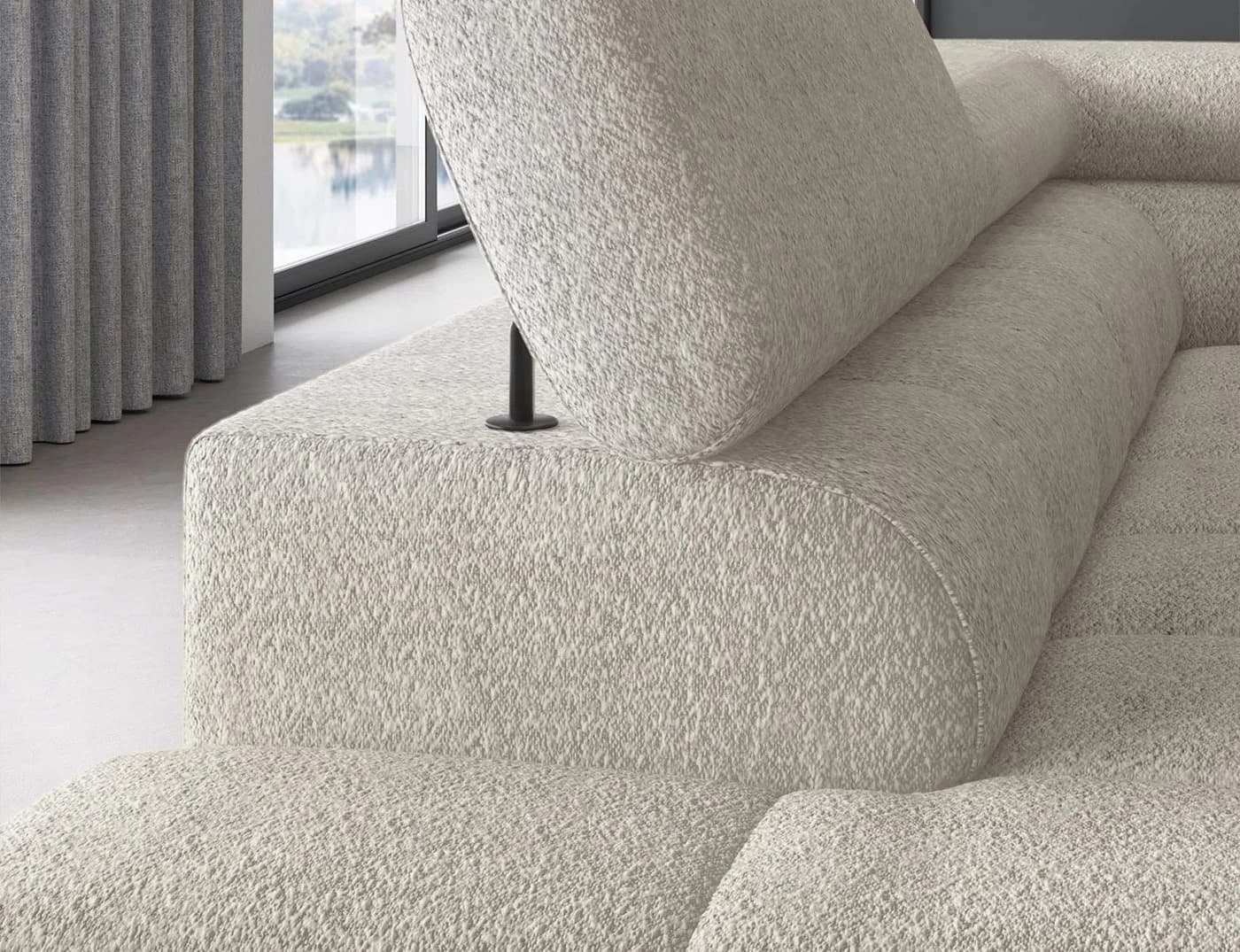 Compleo Ecksofa Bubble mit verstellbaren Kopfstützen FERRO, Schlaffunktion, Bubble Design - Bild 4
