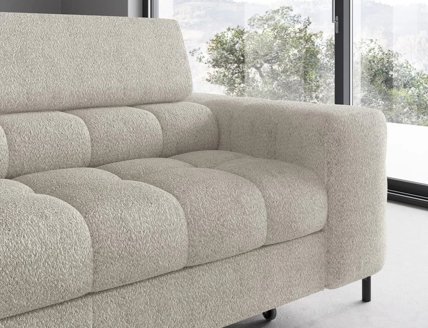 Compleo Ecksofa Bubble mit verstellbaren Kopfstützen FERRO, Schlaffunktion, Bubble Design - Bild 5