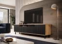 Compleo TV-Schrank 200 cm breit Schwarz Eiche Bild 2
