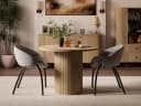 Compleo Esstisch rund ausziehbar Beige oder Eiche Cremona Bild 2