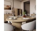 Compleo Esstisch rund ausziehbar Beige oder Eiche Cremona Bild 3