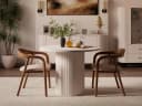 Compleo Esstisch rund ausziehbar 100-188 cm Beige oder Eiche Cremona Bild 2