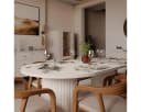 Compleo Esstisch rund ausziehbar 100-188 cm Beige oder Eiche Cremona Bild 3