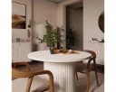 Compleo Esstisch rund ausziehbar 100-188 cm Beige oder Eiche Cremona Bild 5