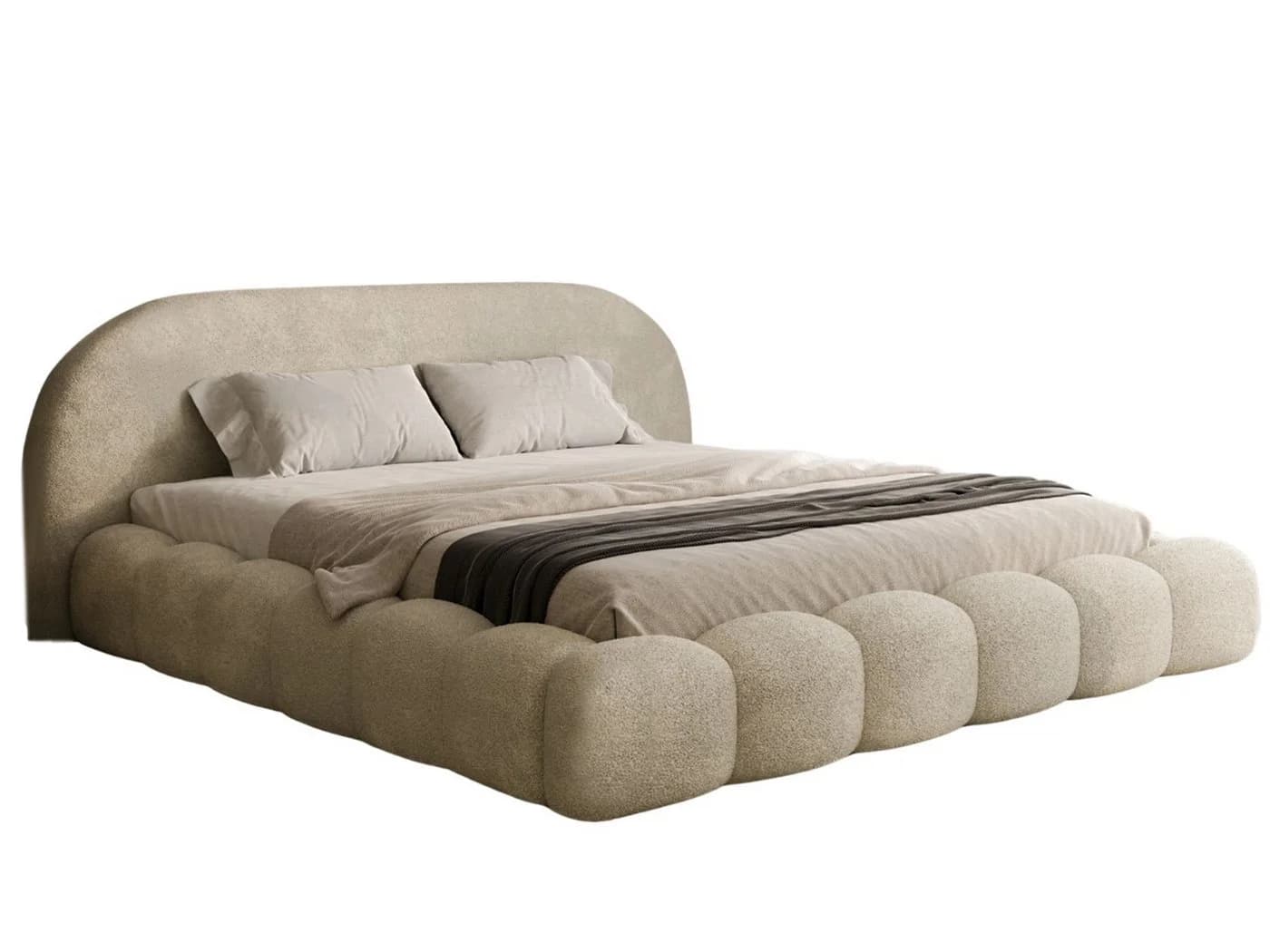 Compleo Polsterbett OMBIS Beige mit Bettkasten und Lattenrost - Bild 3